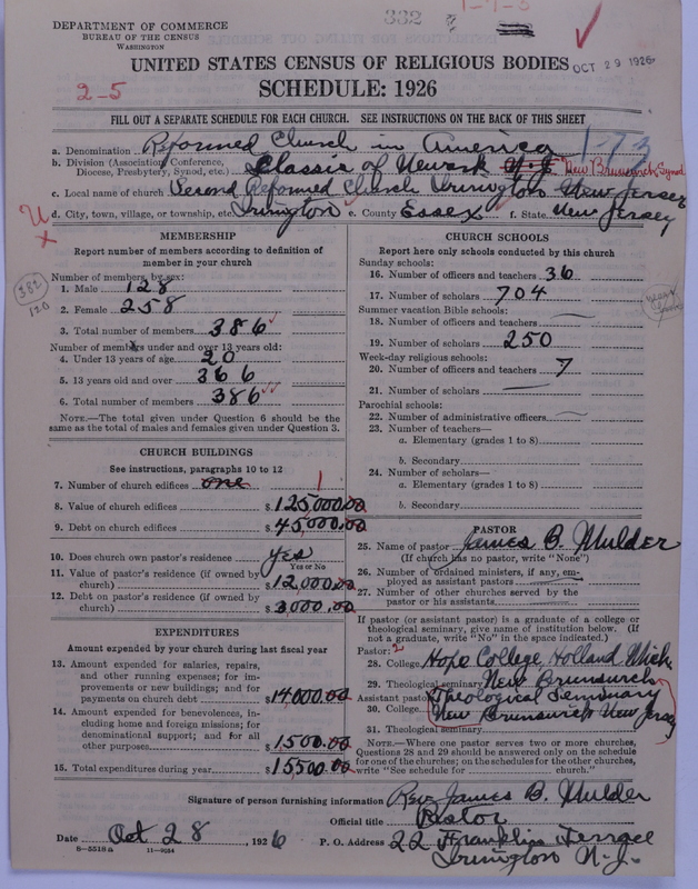 Scan of Reformed Church in America: 332