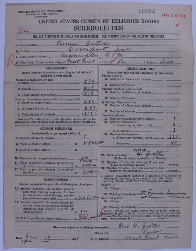 Scan of Roman Catholic Church: 11952