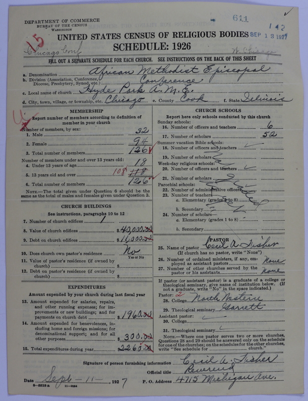 Scan of African Methodist Episcopal Church: 611