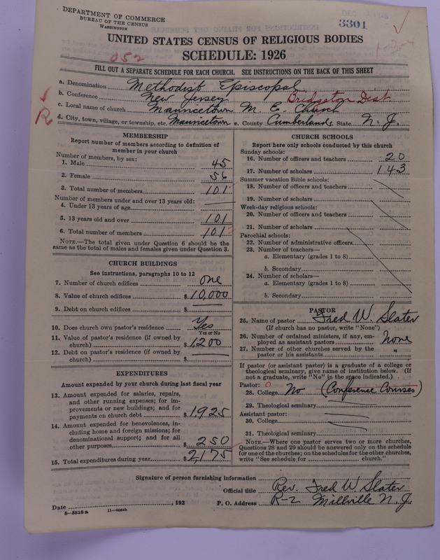 Scan of Methodist Episcopal Church: 3301