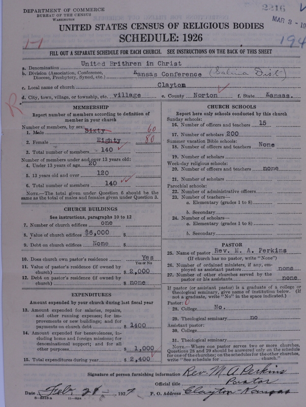 Scan of Church of the United Brethren in Christ: 2216