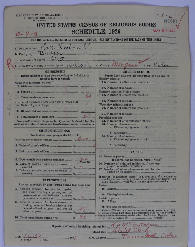 Scan of Presbyterian Church in the United States of America: 8090