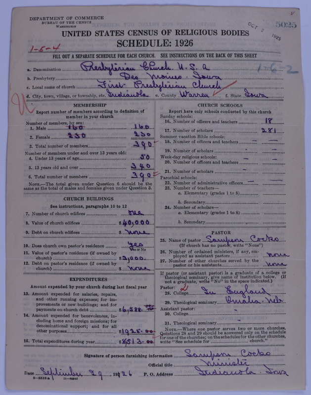 Scan of Presbyterian Church in the United States of America: 5025