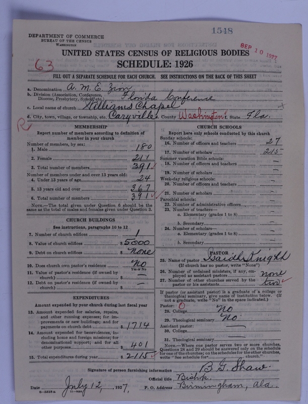 Scan of African Methodist Episcopal Zion Church: 1548