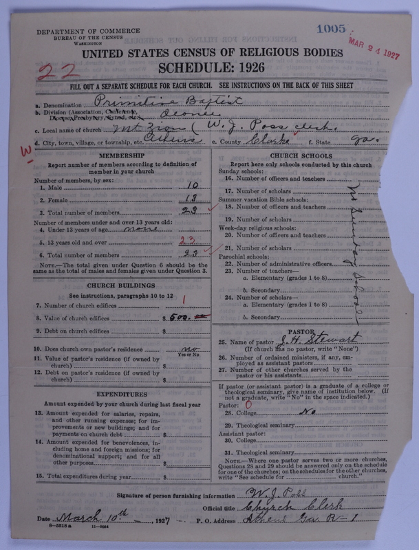 Scan of Primitive Baptists: 1005