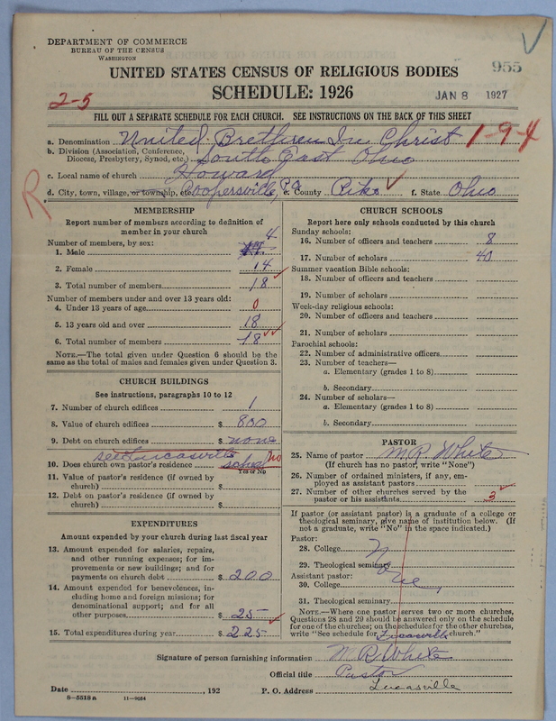 Scan of Church of the United Brethren in Christ: 955