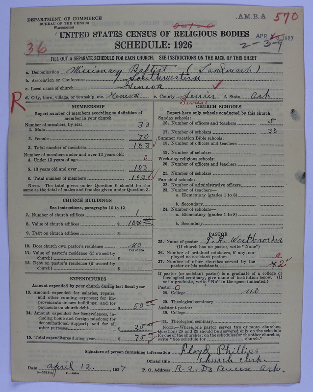 Scan of Landmark Baptist of America: 570