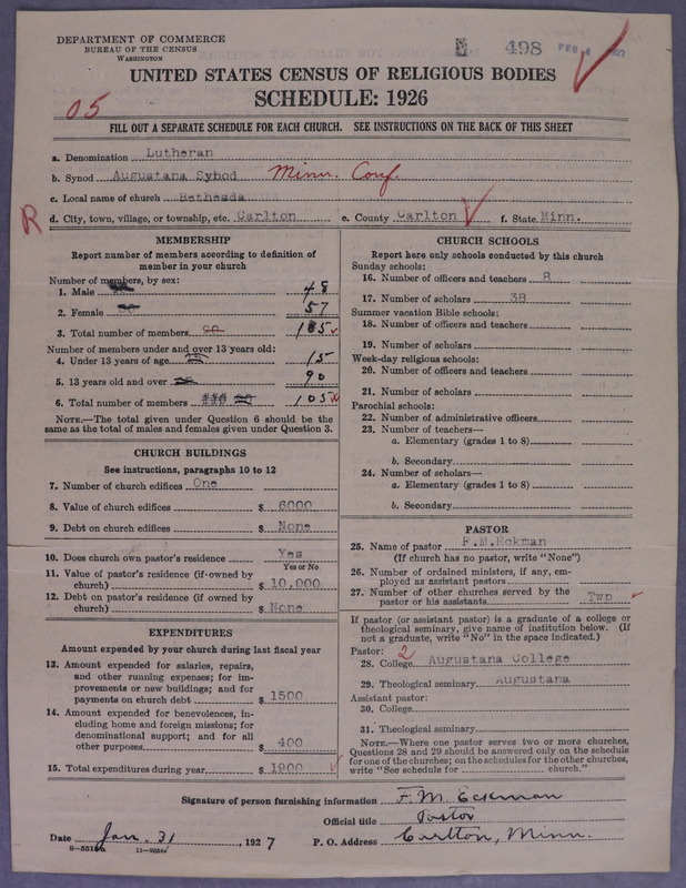 Scan of Evangelical Lutheran Augustana Synod of North America: 498