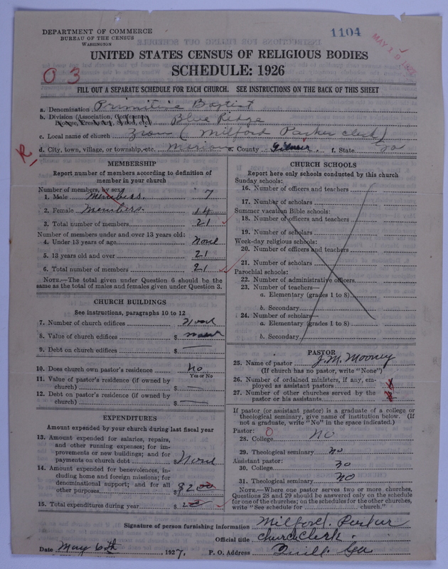 Scan of Primitive Baptists: 1104
