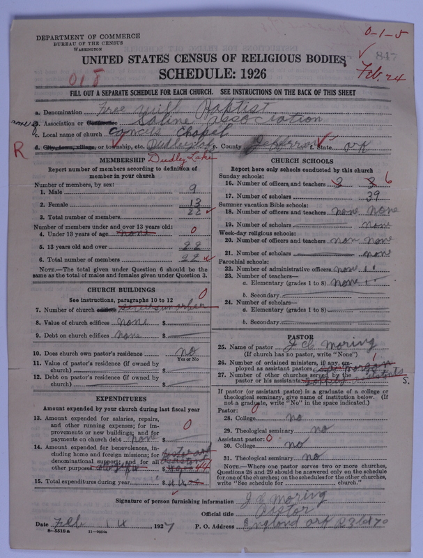 Scan of Free Will Baptists: 847