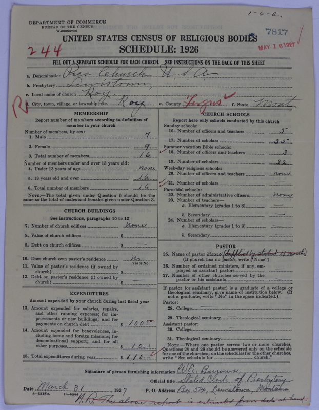 Scan of Presbyterian Church in the United States of America: 7817