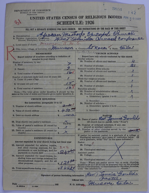 Scan of African Methodist Episcopal Church: 3851