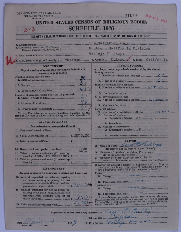 Scan of Salvation Army: 1039