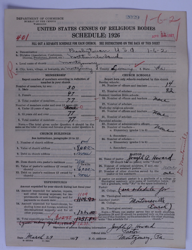 Scan of Presbyterian Church in the United States of America: 2029