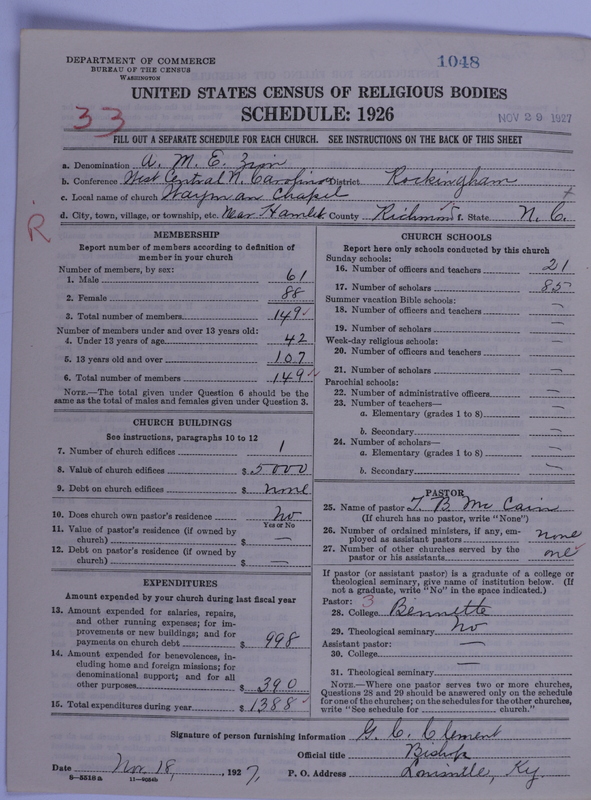 Scan of African Methodist Episcopal Zion Church: 1048