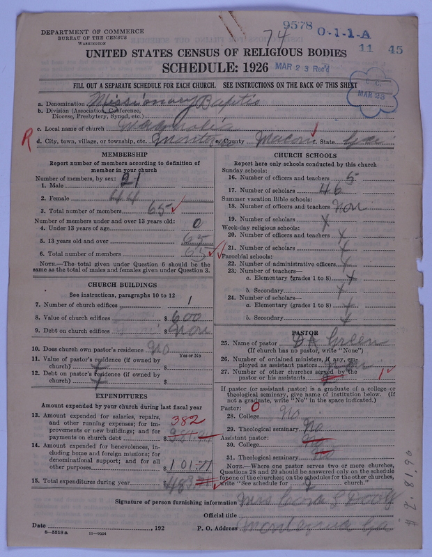 Scan of Negro Baptists: 9578