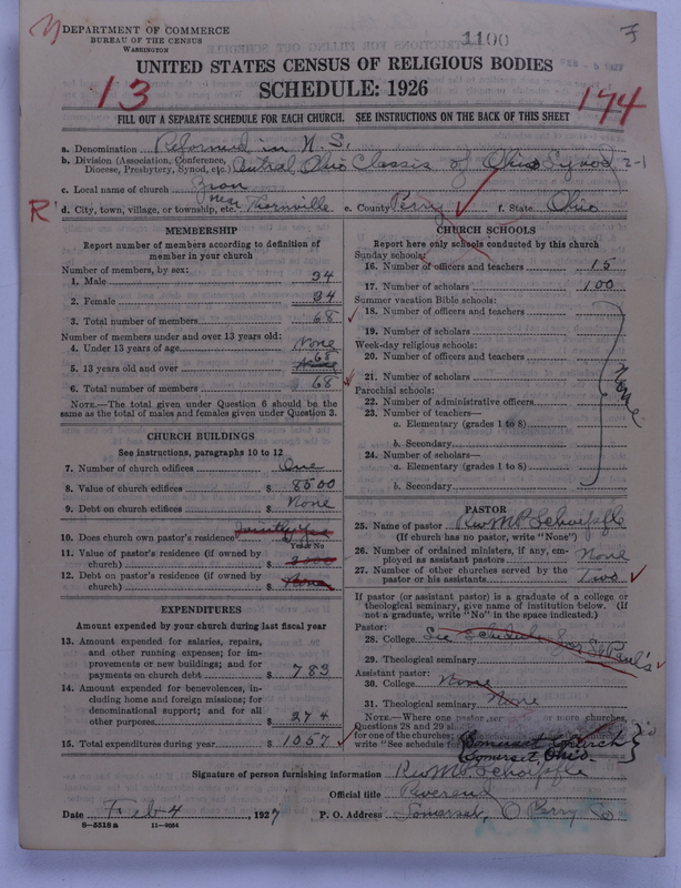 Scan of Reformed Church in the United States: 1100