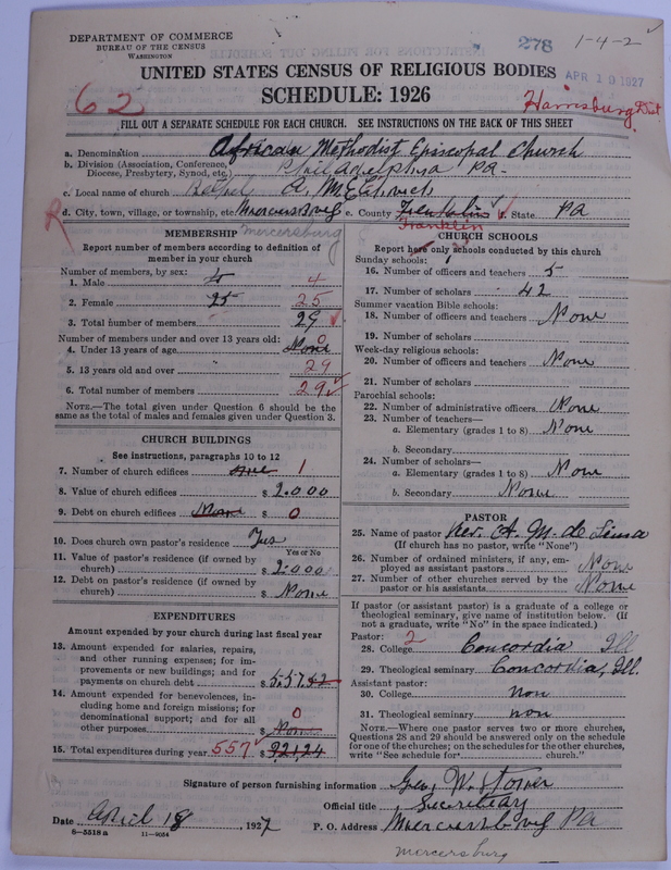 Scan of African Methodist Episcopal Church: 278