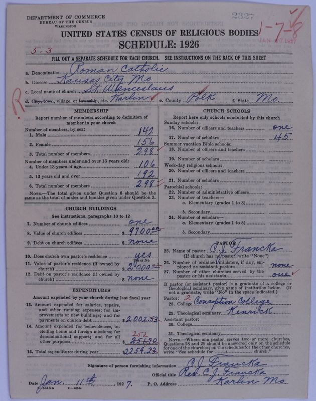 Scan of Roman Catholic Church: 2327