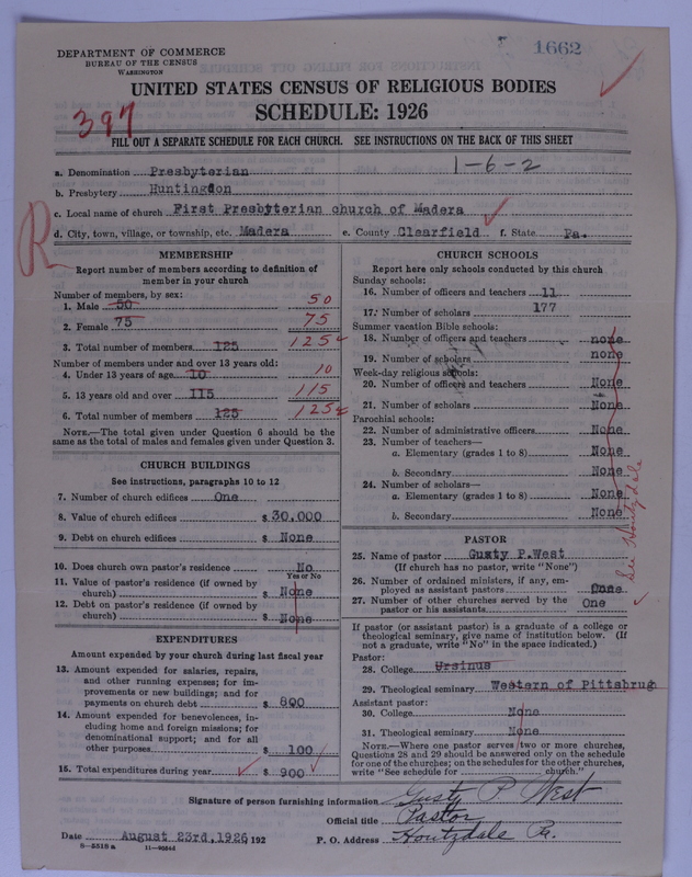 Scan of Presbyterian Church in the United States of America: 1662