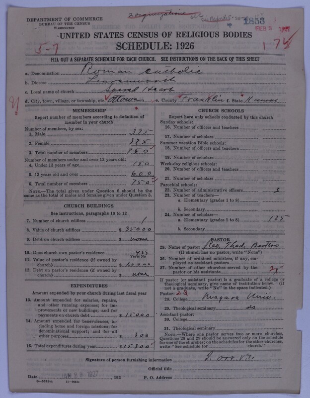 Scan of Roman Catholic Church: 1853