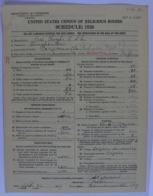 Scan of Federated Churches: