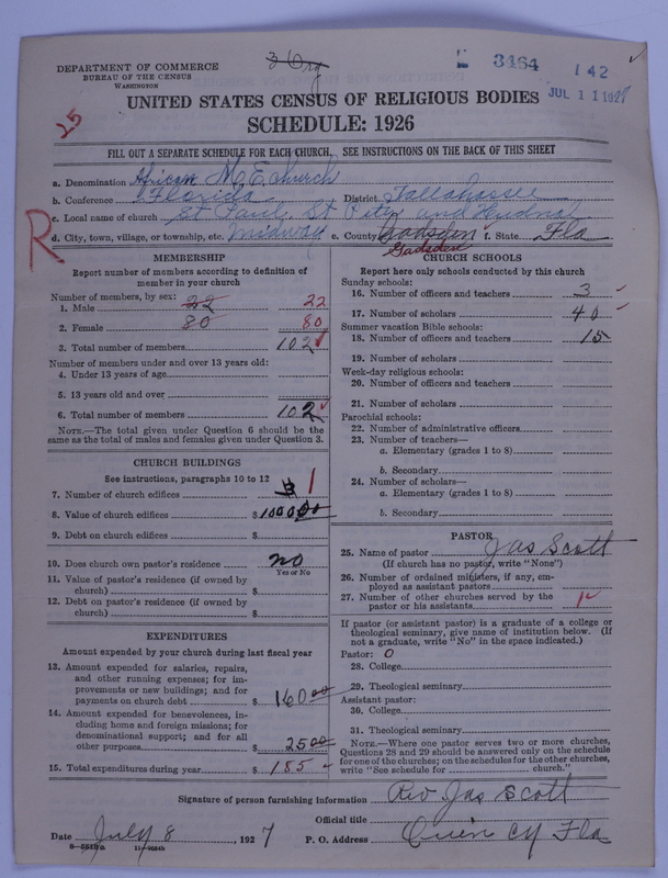 Scan of African Methodist Episcopal Church: 3464
