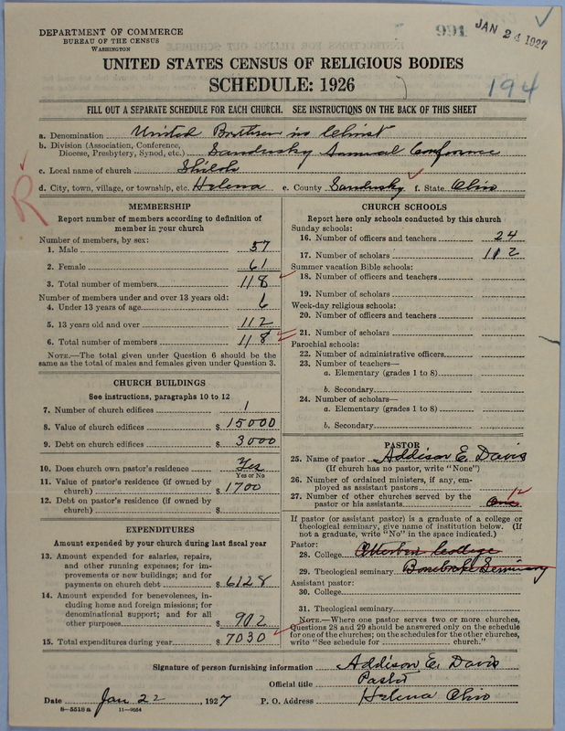 Scan of Church of the United Brethren in Christ: 991