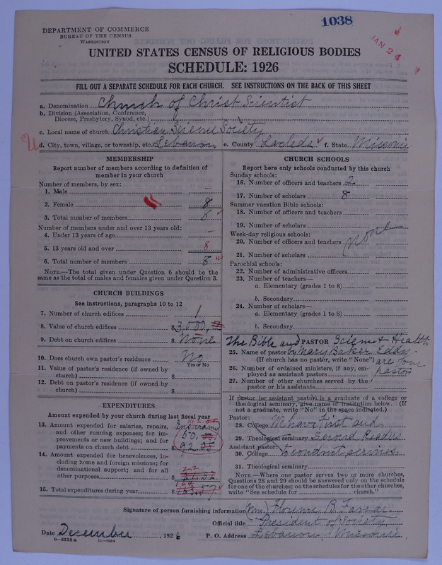 Scan of Church of Christ, Scientist: 1038