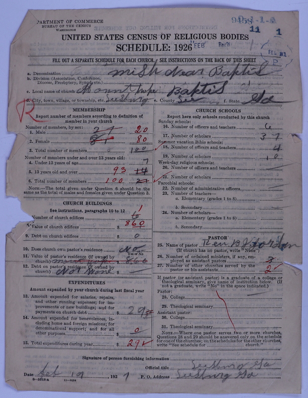Scan of Negro Baptists: 9458