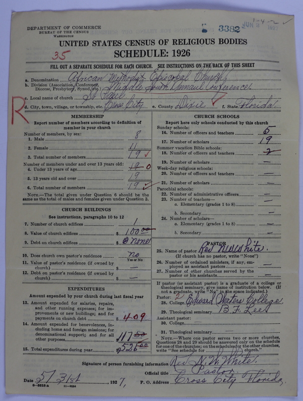 Scan of African Methodist Episcopal Church: 3382