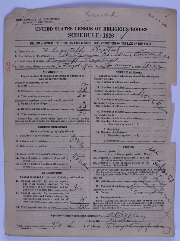 Scan of Federated Churches: