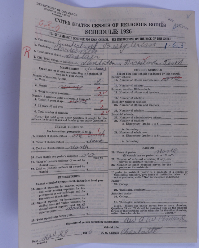 Scan of Cumberland Presbyterian Church: 403