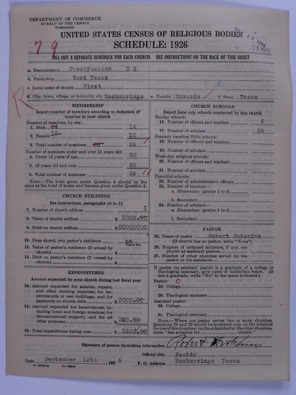 Scan of Presbyterian Church in the United States: 3188