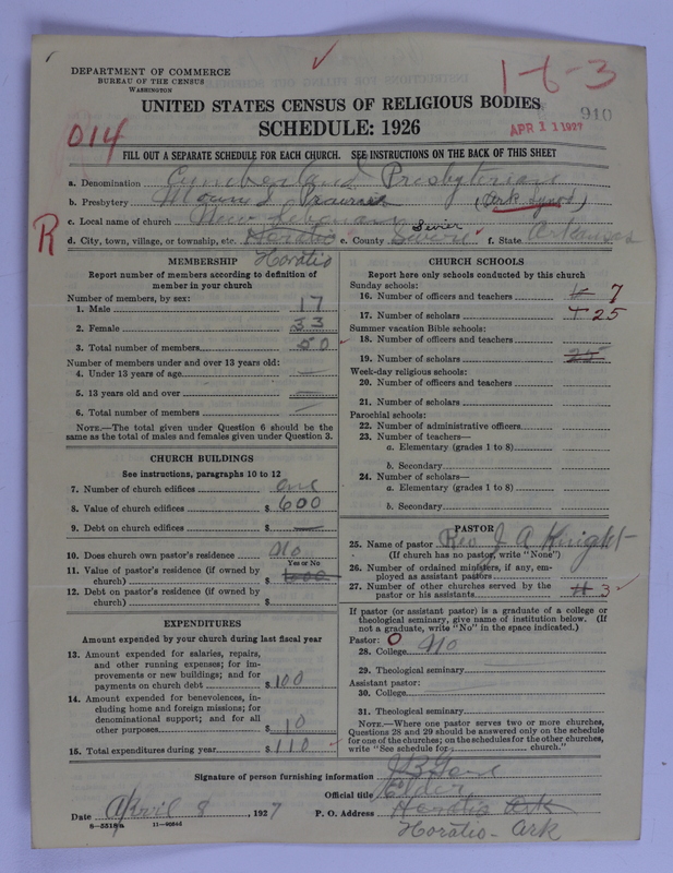 Scan of Cumberland Presbyterian Church: 910