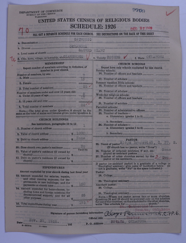 Scan of Roman Catholic Church: 9709