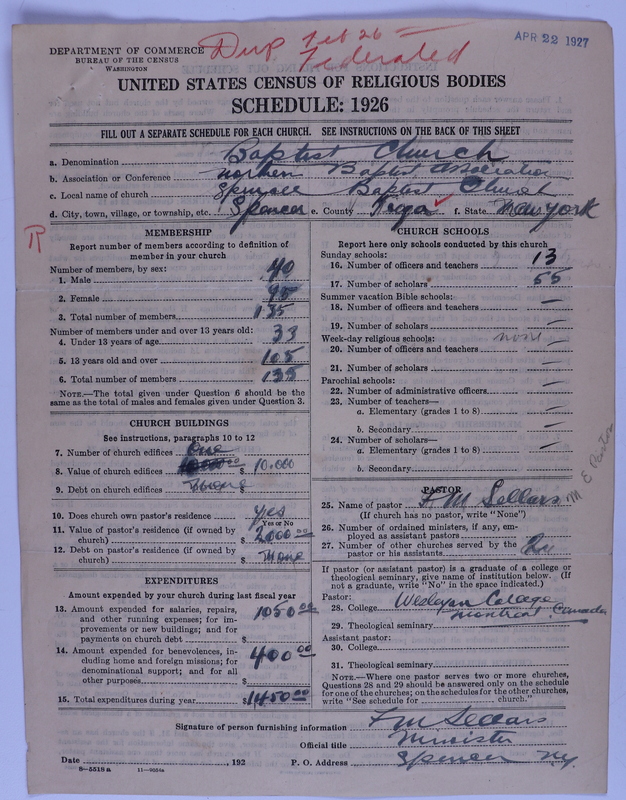 Scan of Federated Churches: