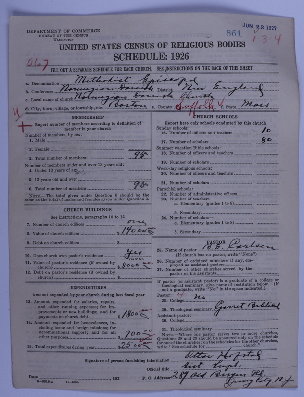 Scan of Methodist Episcopal Church: 861