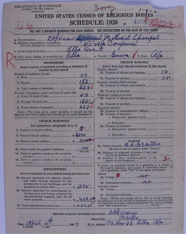 Scan of African Methodist Episcopal Church: 4501