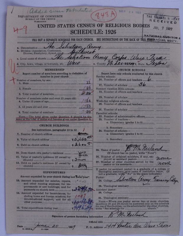 Scan of Salvation Army: 848a