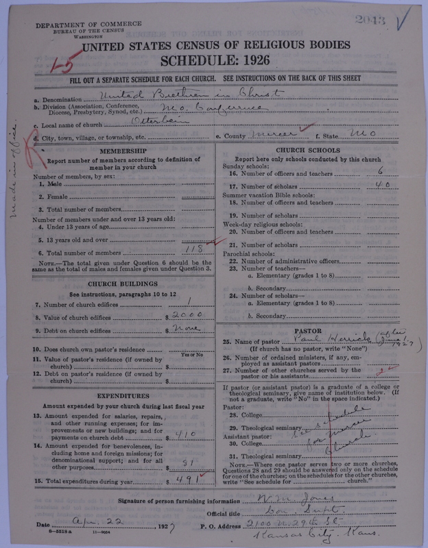 Scan of Church of the United Brethren in Christ: 2043