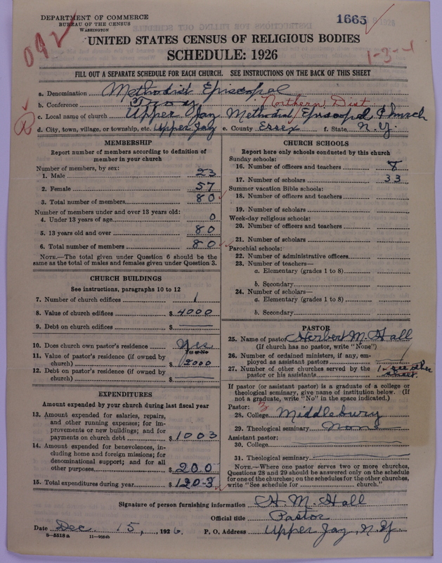 Scan of Methodist Episcopal Church: 1665