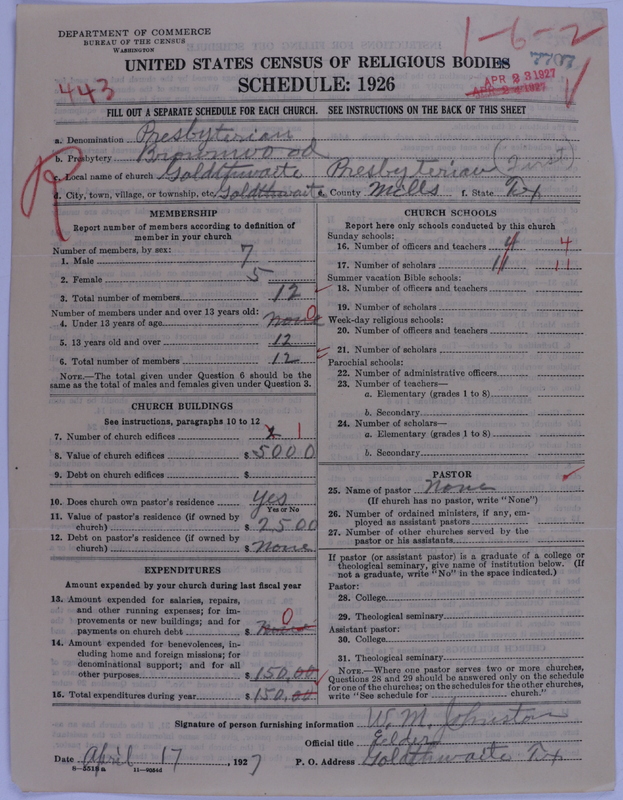 Scan of Presbyterian Church in the United States of America: 7707