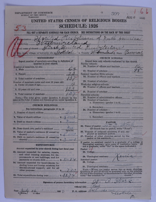 Scan of United Presbyterian Church of North America: 397