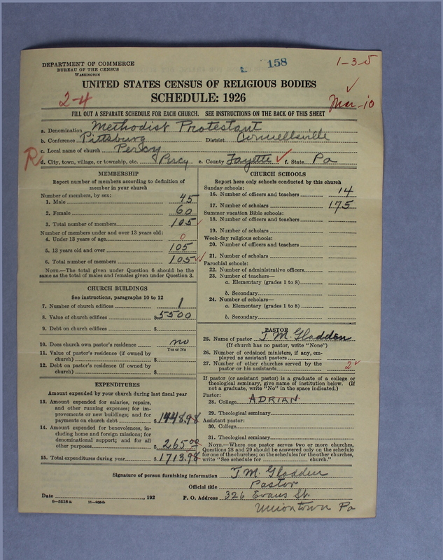 Scan of Methodist Protestant Church: 158