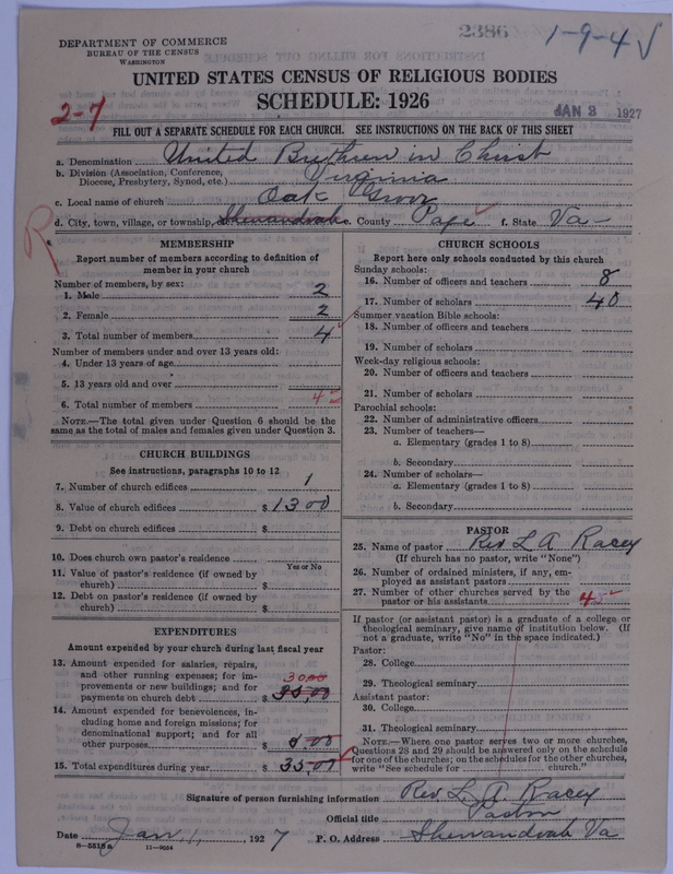 Scan of Church of the United Brethren in Christ: 2386