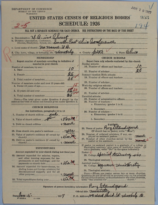 Scan of Church of the United Brethren in Christ: 953