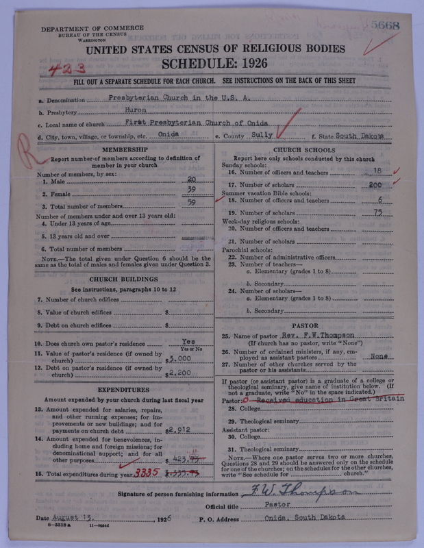 Scan of Presbyterian Church in the United States of America: 5668