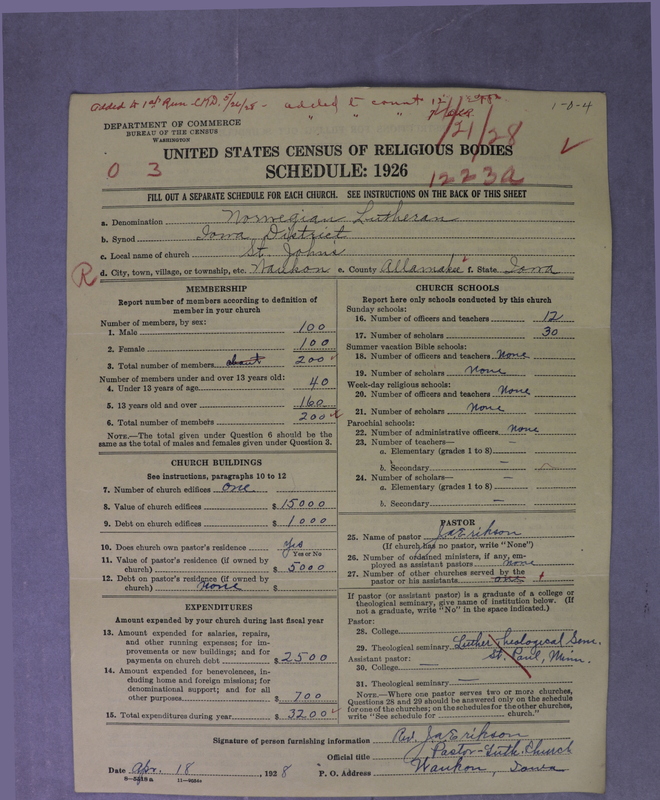 Scan of Norwegian Lutheran Church of America: 1223a
