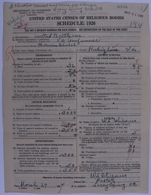 Scan of Church of the United Brethren in Christ: 2394